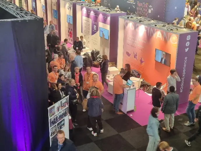 The doo.FINANCE booth at Odoo Experience 2024