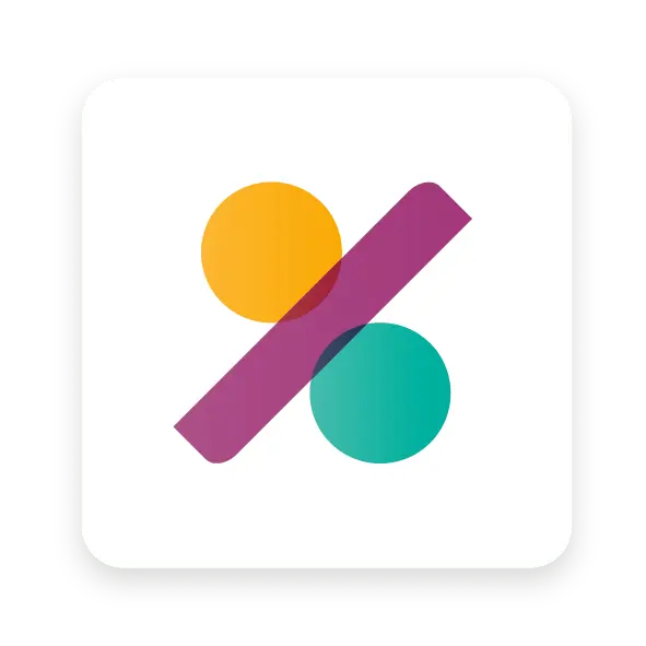 A graphic percentage icon, the logo for the Odoo accounting module.